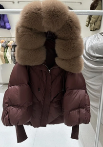 Vente chaude en gros veste à glissière personnaliser col en fourrure femmes veste d'hiver femme élégante fabricant de veste bouffante - Product Image 5