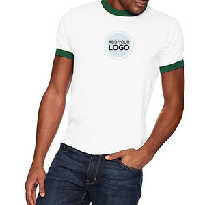 Camisas de manga corta para hombre Ringer, Camiseta de algodón de gran tamaño, camisetas gráficas, camisetas casuales de verano, camisetas - Product Image 4