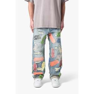ULTRA BAGGY BANDANA PATCH DENIM Jeans bandana avec écusson pour hommes Style confortable - Product Image 5