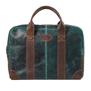 Sac pour ordinateur portable en cuir véritable raffiné, fabriqué à 100 % en cuir pur, avec un design à boucle sécurisée et un grand espace de rangement - Product Image 1