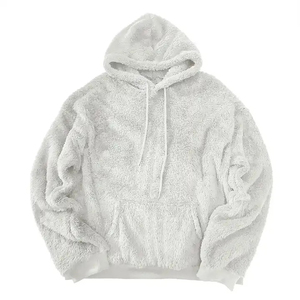 Men's Casual Fleece <b>Sherpa</b> Lined Hoodies Winter Warm Pullover Sweatshirt 100% Cotton Solid Pocket High Quality Supply Pakistan - Product Image 3