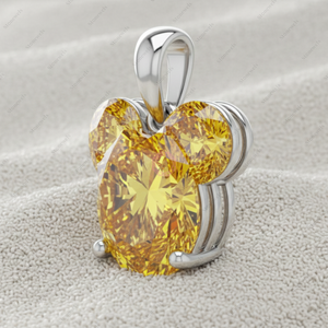 Pendentifs et breloques fantaisie en argent 925 plaqué or, thème Noël, Mickey Mouse, avec diamants de laboratoire certifiés GIA VVS - Product Image 3