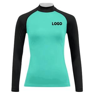 Vente en gros impression personnalisée maillot de bain pour femmes t-shirt à manches longues combinaison de surf maillot de bain haut vêtements de plage - Product Image 6