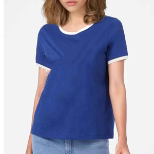 T-shirt à manches courtes en coton pour femme, logo personnalisé, été 100% coton, vente en gros - Product Image 1