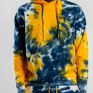 ชุดวอร์มผ้ามัดย้อมมีฮู้ดสำหรับผู้ชายเสื้อมีฮู้ดไซส์ใหญ่พิเศษผ้าคอตตอนเป็นมิตรกับสิ่งแวดล้อมทนทานใช้งานกลางแจ้งฤดูหนาวกำหนดโลโก้ได้เอง - Product Image 4