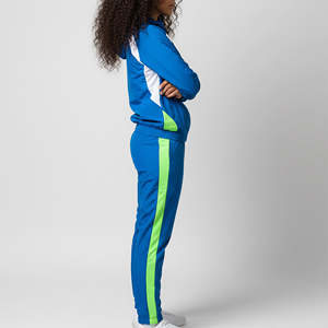 Survêtement deux pièces à coupe régulière, tendance, avec panneaux cousus en blocs de couleur, coupe-vent, dentelle brodée, vente chaude, entraînement, jogging - Product Image 2