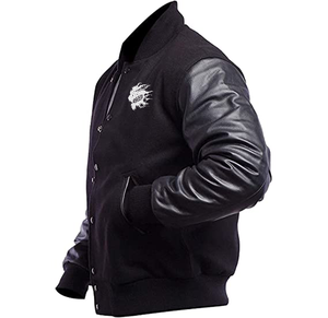 Veste universitaire unisexe de haute qualité avec broderie, manteau de baseball avec logo personnalisé pour hommes, veste universitaire d'hiver décontractée en gros - Product Image 5