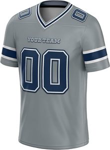 Camiseta de fútbol juvenil de secado rápido personalizable OEM, Camiseta corta de fútbol americano personalizada transpirable de talla grande impresa para exteriores - Product Image 2