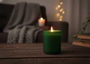 Bougie en cire de soja Grandeur en verre givré avec couvercle en bois, boîte et logo personnalisés disponibles, meilleur prix pour la vente en gros - Product Image 4