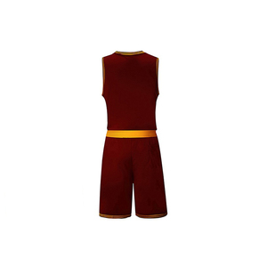 Uniforme de baloncesto liso personalizado costilla cuello redondo diseño sin mangas jersey de COSH proveedor de ropa deportiva - Product Image 6