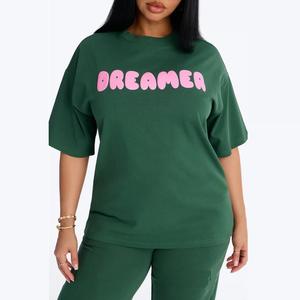 Camisetas Deportivas Casuales de Algodón Suave de Alta Calidad Personalizadas para Mujer, Cuello Redondo, Manga Corta, Camisetas de Gimnasio Lisas, Ajuste Regular, Camisetas de Yoga - Product Image 2