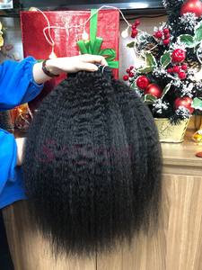 Tissage crépu droit, gros cheveux humains péruviens de haute qualité, non traités, cuticule vierge alignée - Product Image 2