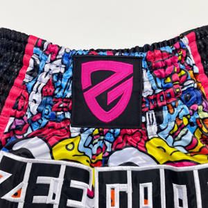 กางเกงมวยไทยขาสั้นผ้าแคนวาสแบบพรีเมี่ยมสำหรับผู้ชายกางเกงคิกบ็อกซิ่งลายสีพื้นลำลองสำหรับฝึกซ้อมซ้อมซ้อมซ้อมกีฬาเอวกลางแบบดิจิตอล - Product Image 3