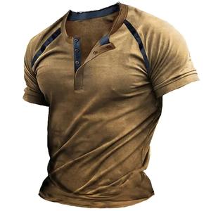 Nueva Camiseta de manga corta de verano de calidad Premium para hombre, ropa informal para hombre, Top con botones, camiseta transpirable, 2017 - Product Image 1