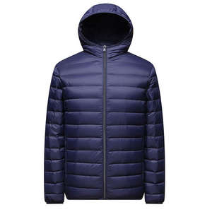 Fabricant de vestes matelassées personnalisées pour hommes avec capuche Manteaux noirs pour hommes Imperméable de haute qualité Streetwear Doudoune en stock - Product Image 4