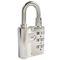 ABALOCKS Serrure à combinaison pour porte, en alliage de zinc chromé durable, avec fonction de mot de passe, serrure à came en acier, modèle Taïwan 107908