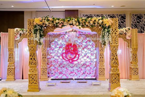 Mandap real más vendido para Bodas de destino Precio asequible Último diseño Pilar tallado en madera Mandap de boda tradicional - Product Image 6