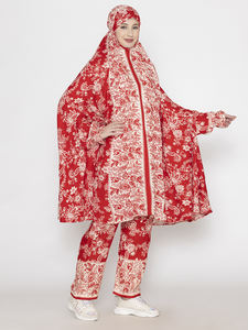 Conjunto de cordón personalizado de diseño moderno de alta calidad, vestidos musulmanes, conjunto de cordón rojo para mujer, superventas disponible a precio mayorista - Product Image 3