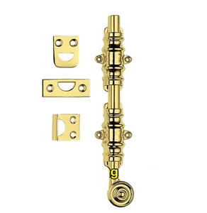 Perno deslizante de puerta de latón Perno de puerta elegante Acabado de latón pulido - Product Image 1