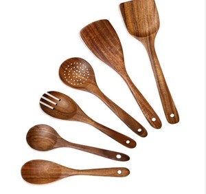 Accessoires de cuisine de qualité à l'exportation à partir d'ustensiles en bois réutilisables en bois naturel, fourchette en bois, cuillère en bois, louches en bois - Product Image 2