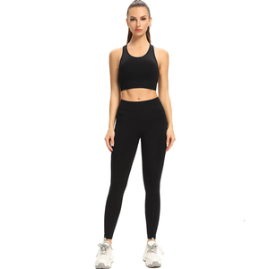 Entraînement athlétique Fitness butin pièces ensemble de yoga vêtements d'entraînement gym yoga ensemble de gymnastique pas cher prix soutien-gorge de sport sans couture à soutien élevé - Product Image 2