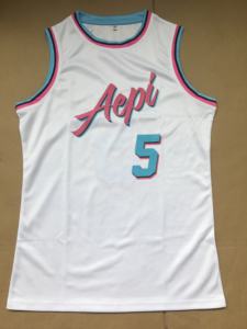 Maillot de basket-ball unisexe avec impression de logo personnalisée, design à rayures, option taille plus, tissu 100% polyester - Product Image 6