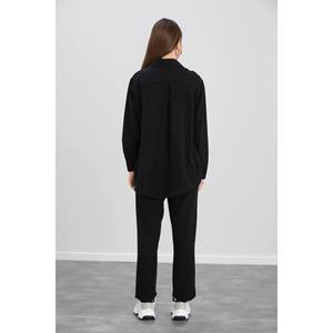 Doppia maglia e parte inferiore Beige da donna composta da camicia e pantaloni - Product Image 6