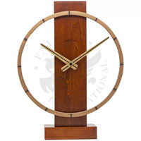 Jam Dinding Kayu Model Kakek Desain Vintage Proyeksi Meja Ramah Lingkungan Gerakan Mekanis Kuarsa