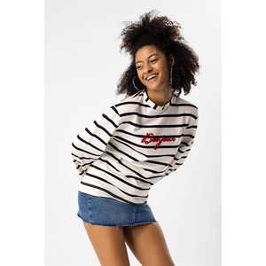 Sweat-shirt rembourré à l'avant avec broderie rayée - Product Image 3