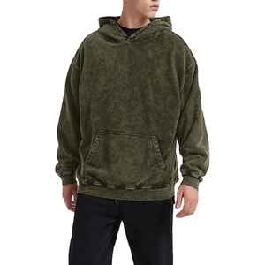 เสื้อฮู้ดฟอกสีกรดเฮฟวี่เวทเสื้อสวมหัวขนาดใหญ่สำหรับผู้หญิงผู้ชายและคู่รักที่เข้ากัน - Product Image 4