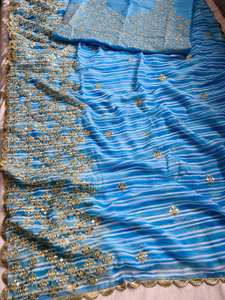 Exclusivo Diseñador Elegante Impresión digital Georgette Saree Exclusivo Elegante Sari Blusa Étnica Última Moda Blusa - Product Image 6