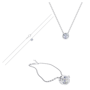 Collier à clous solitaire élégant en argent 925 plaqué rhodium, diamant de laboratoire de 1,01 ct pour mariage, fiançailles ou cadeau pour femme - Product Image 2