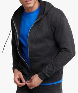 Venta caliente Nueva alta calidad al por mayor de impresión de logotipo personalizado de algodón liso con cremallera Sudadera con capucha para hombre Zip up Hoodie - Product Image 1