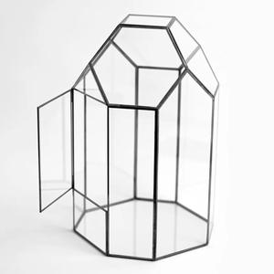 Geometric Terrarium Planter Black Iron Frame New Design Tall Candle <b>Holder</b> Home Garden Decoration Multifunctional Flower <b>Pot</b> - Product Image 6