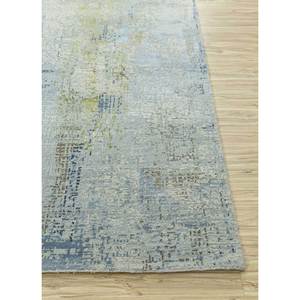 Tapis Uvenuti noué à la main en laine et soie de bambou, motif abstrait bleu, pour la maison, la chambre, le couloir, modèle rectangulaire patchwork LRB-1502 - Product Image 4