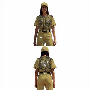 เครื่องแบบซอฟต์บอลแบบมีกระดุมปิดเครื่องแบบซอฟต์บอลสั่งพิมพ์ได้ตามต้องการ - Product Image 4