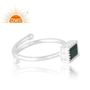Vente chaude 925 Sterling Silver Natural Malachite Gemstone Ring Bijoux Personnalisés Pour Les Femmes Cadeau Pour Elle - Product Image 4