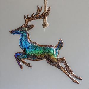 SilentDasher Cast Hanging Holiday Reno para decoración festiva del hogar Escultura de Navidad para exhibiciones de temporada - Product Image 4