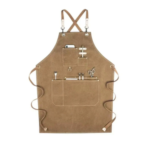 Delantal de lona barato de cocina personalizado al por mayor delantal de lona de trabajo doméstico de cocina - Product Image 5