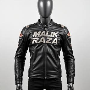 แจ็คเก็ตไบค์เกอร์หนังมีกระเป๋าหุ้มเกราะที่ได้รับการรับรอง CE สินค้าผลิตตามสั่ง - Product Image 4