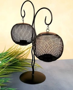 Available High Quality Round Available Glass Candle <b>Jar</b> for Home & Hotel <b>Decoration</b> New Design Best Price Metal Candle Lantern - Product Image 2