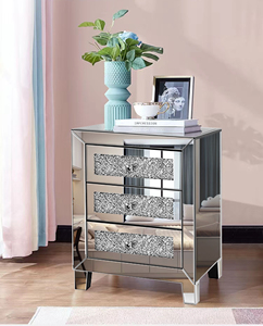 Modern multi-functional <strong>mirror</strong> bedroom furniture glass drawer rechargeable with Bluetooth <strong>bedside</strong> table - Product Image 2