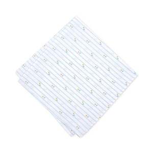 Fazzoletto da taschino da uomo in cotone a righe con motivo Tulipano, Bar III, bianco, taglia unica - Product Image 3