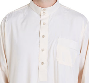 Calidad Premium, superventas, imágenes de estilos para hombres, hombres árabes, cuello alto, Thobe, ropa musulmana tradicional, Thobe árabe - Product Image 5