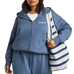 Sudadera con Capucha para Mujer, Fácil de Usar, con Forro Polar, Cómoda para Usar en Invierno, Diseño de Sudadera con Hombros Caídos, Cierre de Cremallera y Capucha - Product Image 1