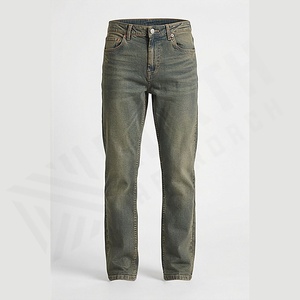 กางเกงยีนส์เดนิมแท้ ระบายอากาศได้ดี สำหรับผู้ชาย ป้ายสั่งทำ ลวดลายการซักที่เป็นเอกลักษณ์ ฤดูใบไม้ผลิ ฤดูใบไม้ร่วง สีสั่งทำได้ สไตล์สตรีทแวร์ ซิป - Product Image 1