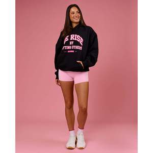 เสื้อฮู้ดดี้ BCAM รุ่น Unisex Heavyweight Oversized สีดำ ปักลายและประดับด้วยคริสตัล  ลายสกรีนพิมพ์  ไซส์ XL-6XL - Product Image 6