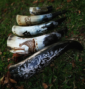 Cuerno nórdico tradicional para beber, taza de cuerno artesanal Premium para cerveza, cerveza, hidromiel con soporte, perfecto para regalar con artesanías de lujo - Product Image 6