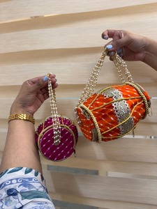 Mini Dhol Bridal Shower Bags Mehandi Giveaways Sangeet <b>Favor</b> Nikah Pouches Haldi Ceremony Destination Weddings Bridesmaid Gift - Product Image 3