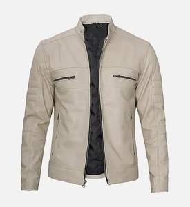 Chaqueta de cuero recién llegada de diseño de moda para hombre, chaquetas de cuero Pu, chaqueta de cuero de vaca de calidad superior - Product Image 6